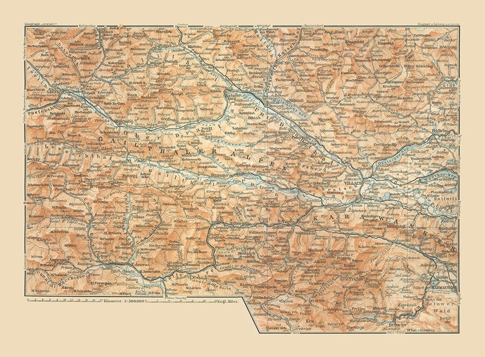 Europe Gailthaler Alpen Region Austria Italy art print by Baedeker for $57.95 CAD