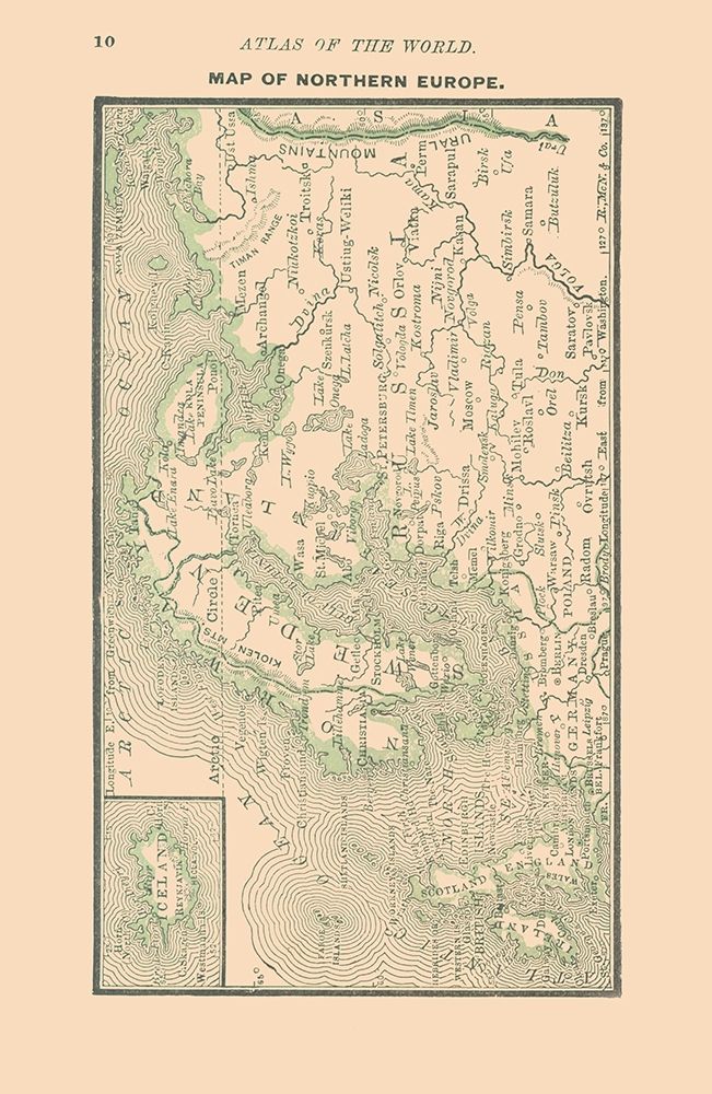 Northern Europe - Alden 1886 art print by Alden for $57.95 CAD