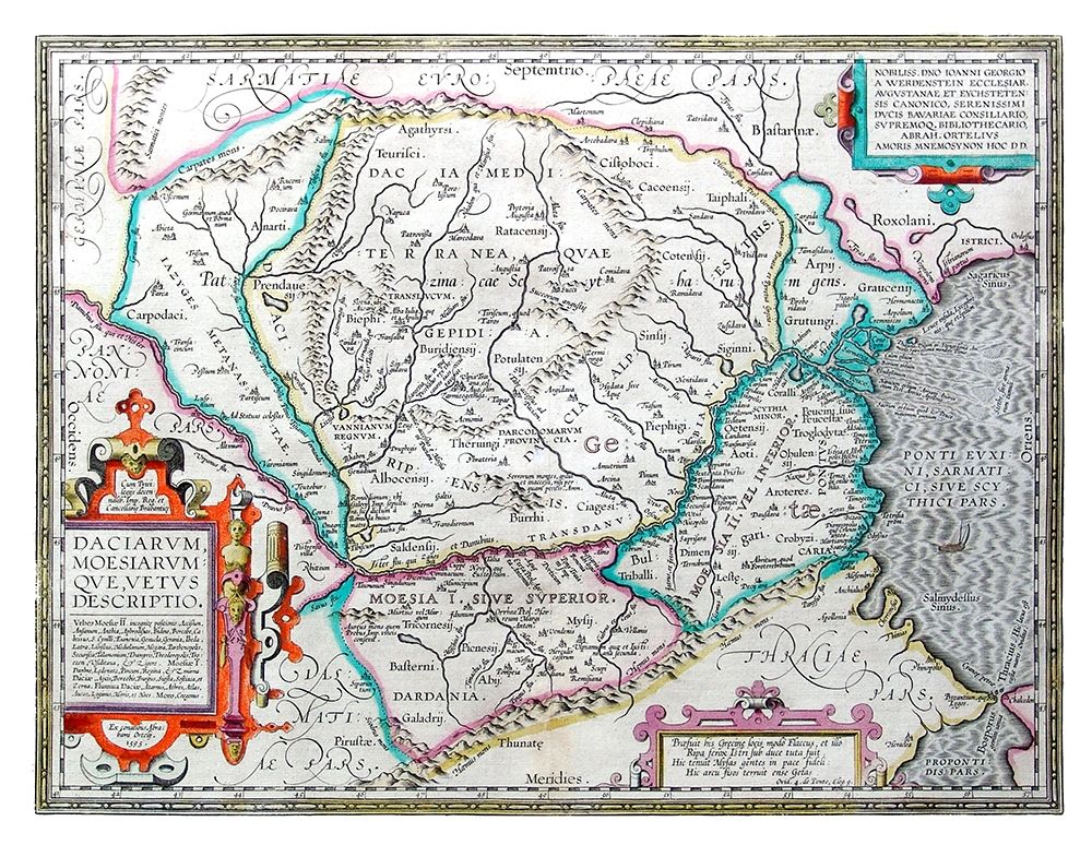 Europe Dacia Moesia - Ortelius 1570 art print by Ortelius for $57.95 CAD