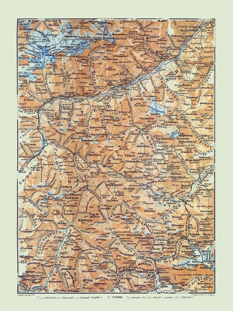 Europe Unter Engadin Switzerland Italy art print by Baedeker for $57.95 CAD