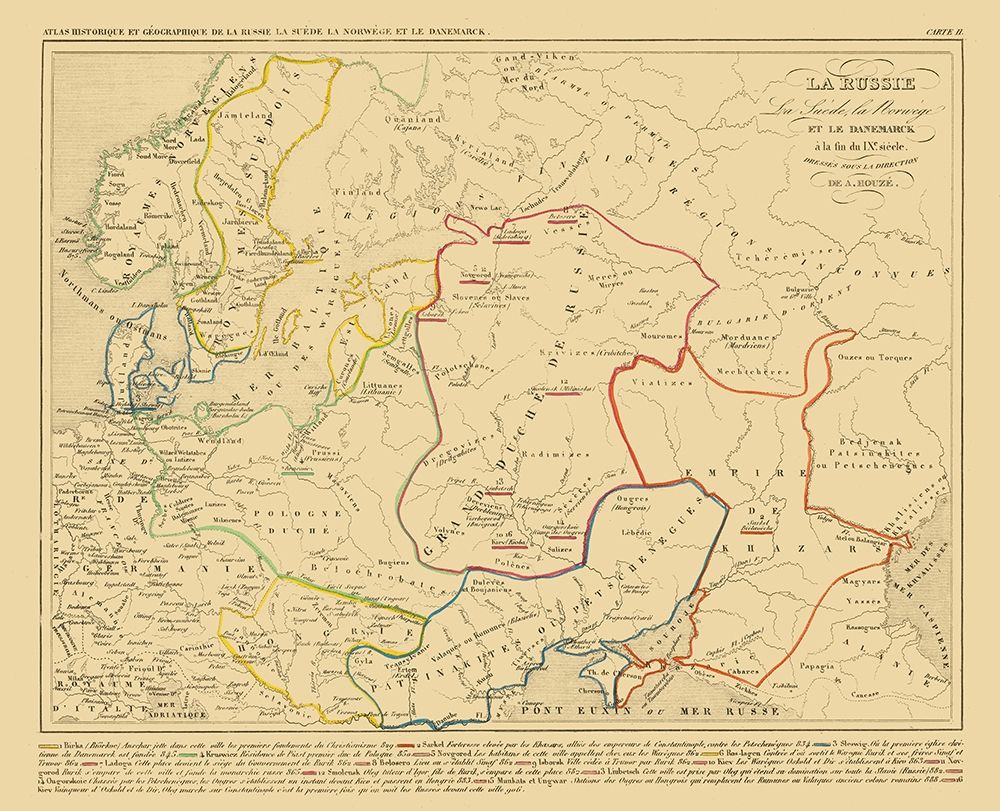 Europe Russia Scandinavia End of 9th Century art print by Houze for $57.95 CAD