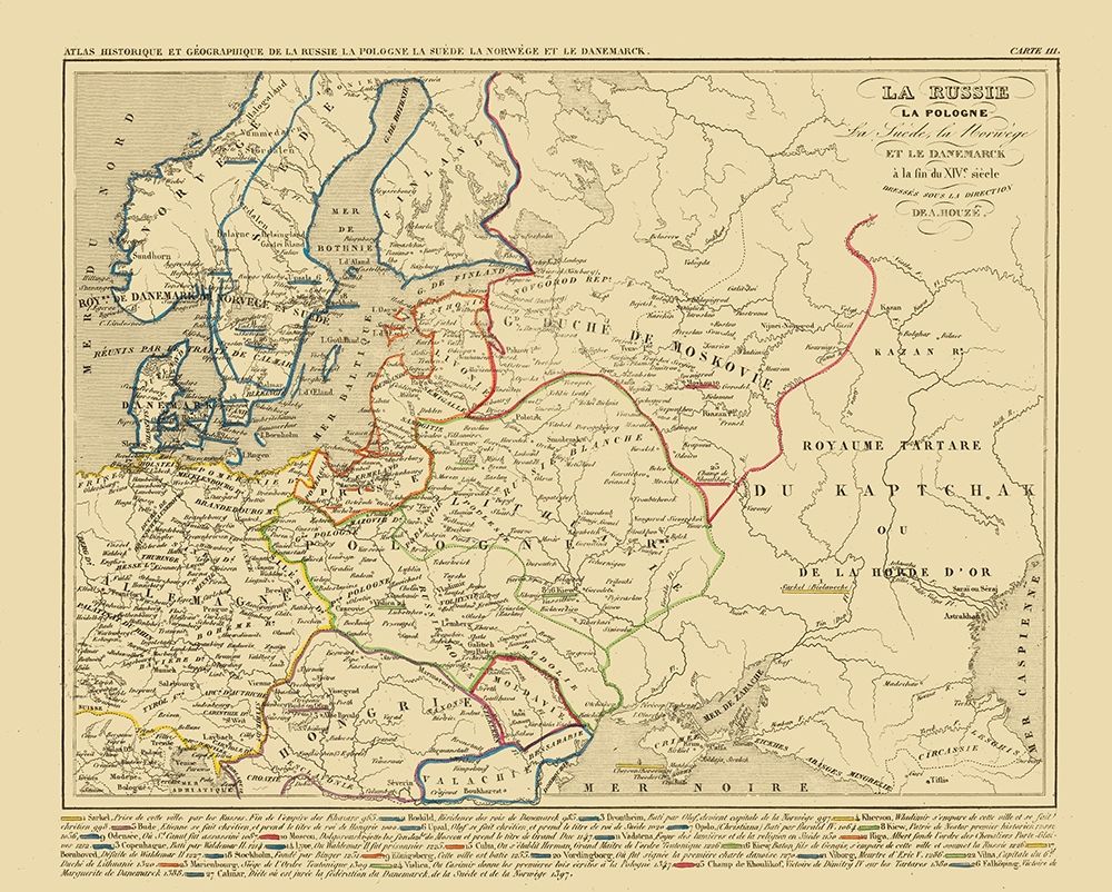 Europe Russia Poland Scandinavia - Houze 1850 art print by Houze for $57.95 CAD