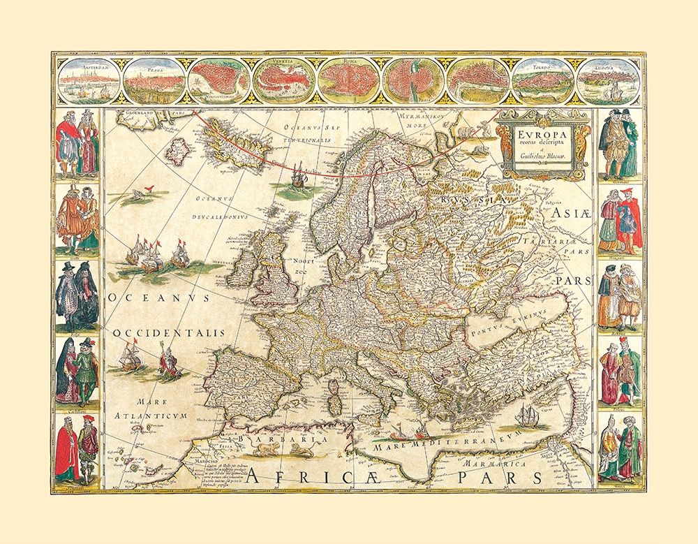 Europe - Blaeu 1665 art print by Blaeu for $57.95 CAD