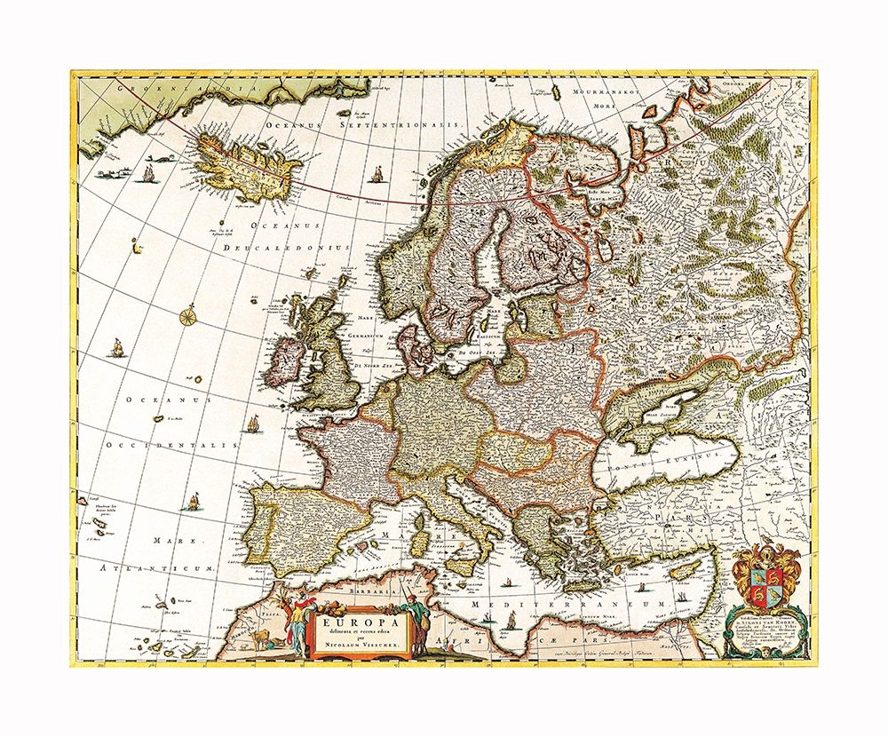 Europe - Visscher art print by Visscher for $57.95 CAD