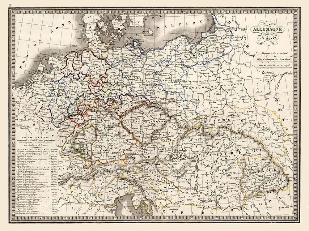 Central Europe Germany - Monin 1839 art print by Monin for $57.95 CAD