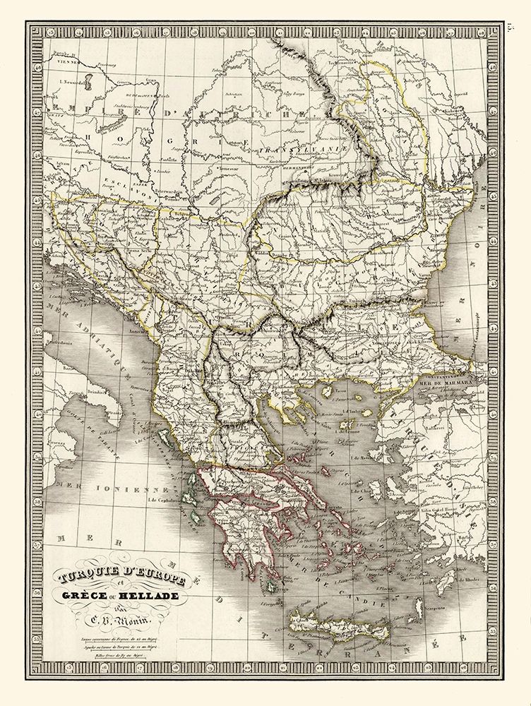 Europe Greece Turkey - Monin 1839 art print by Monin for $57.95 CAD