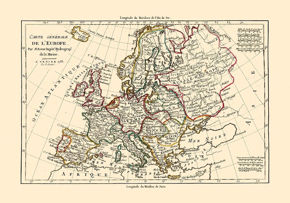 Europe - Santini 1794 art print by Santini for $57.95 CAD