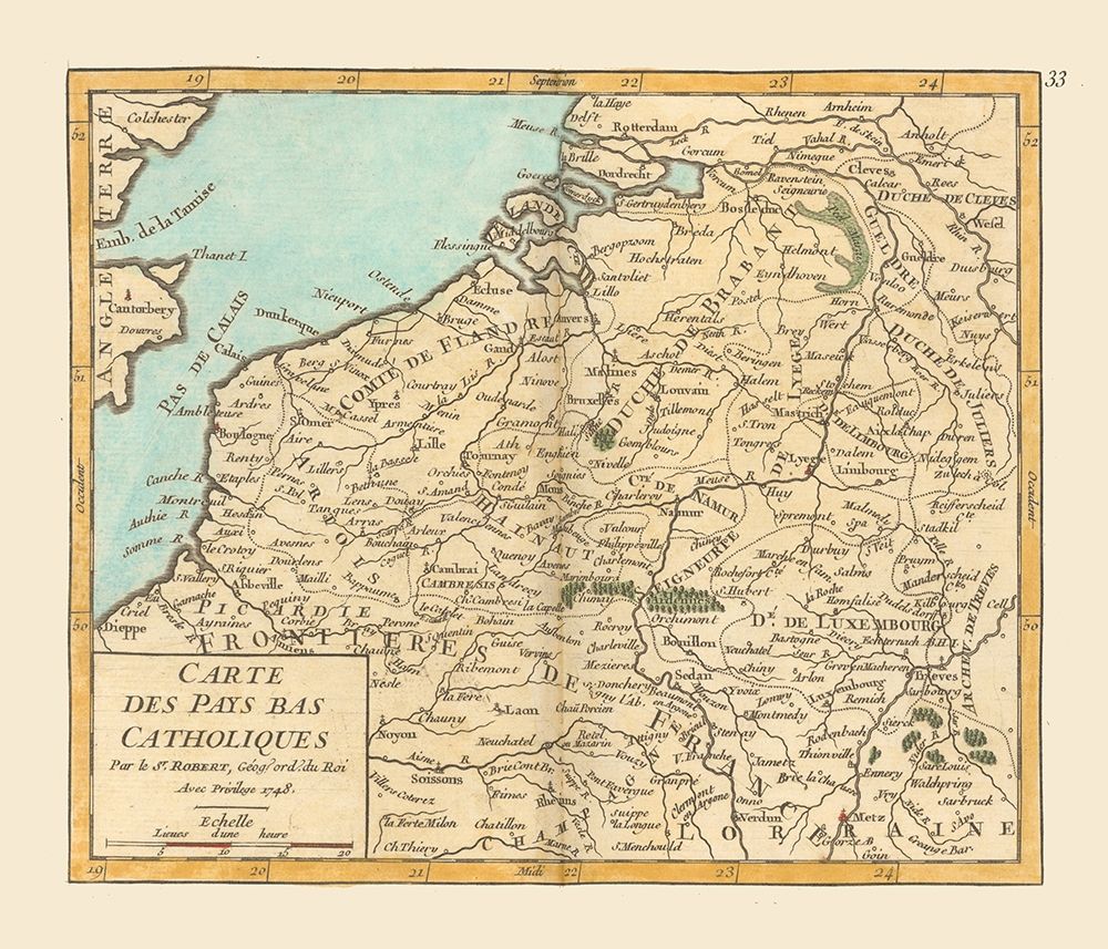 Catholic Belgium Netherlands - Robert 1748 art print by Robert for $57.95 CAD