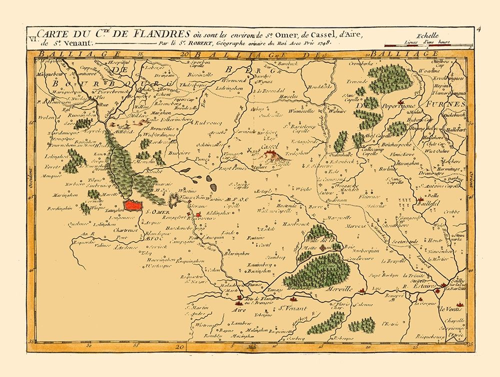 Sain-Omer Poperinge Environs Belgium France - Robert 1748 art print by Robert for $57.95 CAD