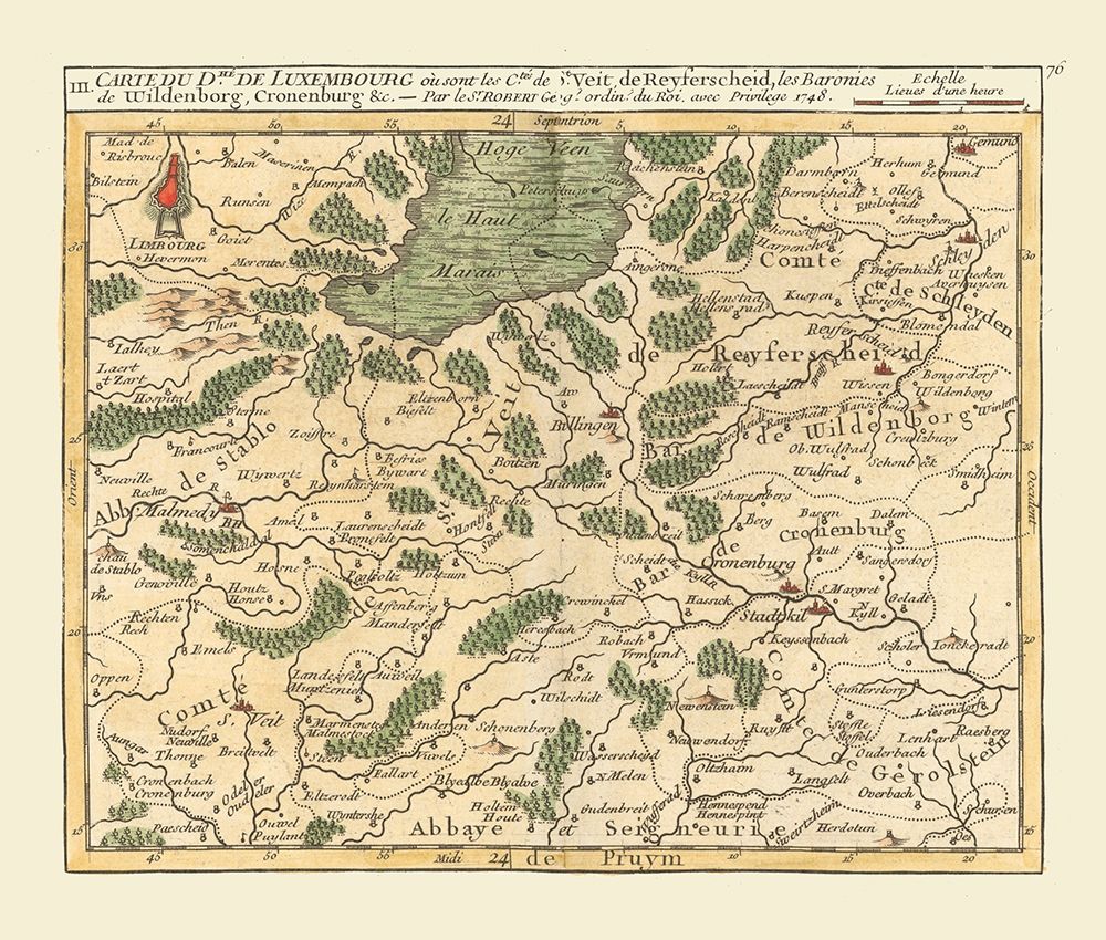 Wallonia Belgium Rhine Westphalia Germany - Robert 1748 art print by Robert for $57.95 CAD