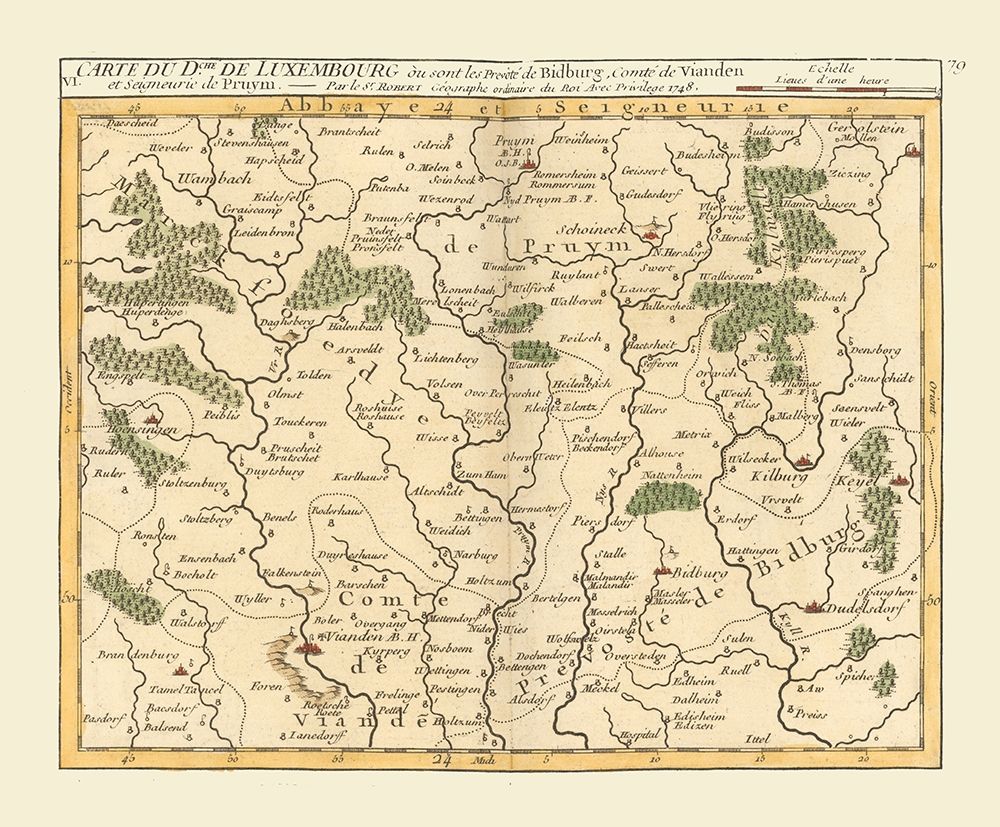 Germany Luxembourg - Robert 1748 art print by Robert for $57.95 CAD