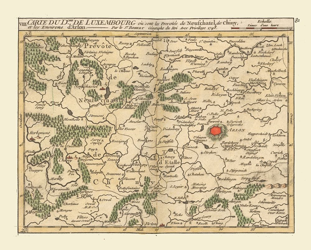 Luxemburg Belgium - Robert 1748 art print by Robert for $57.95 CAD