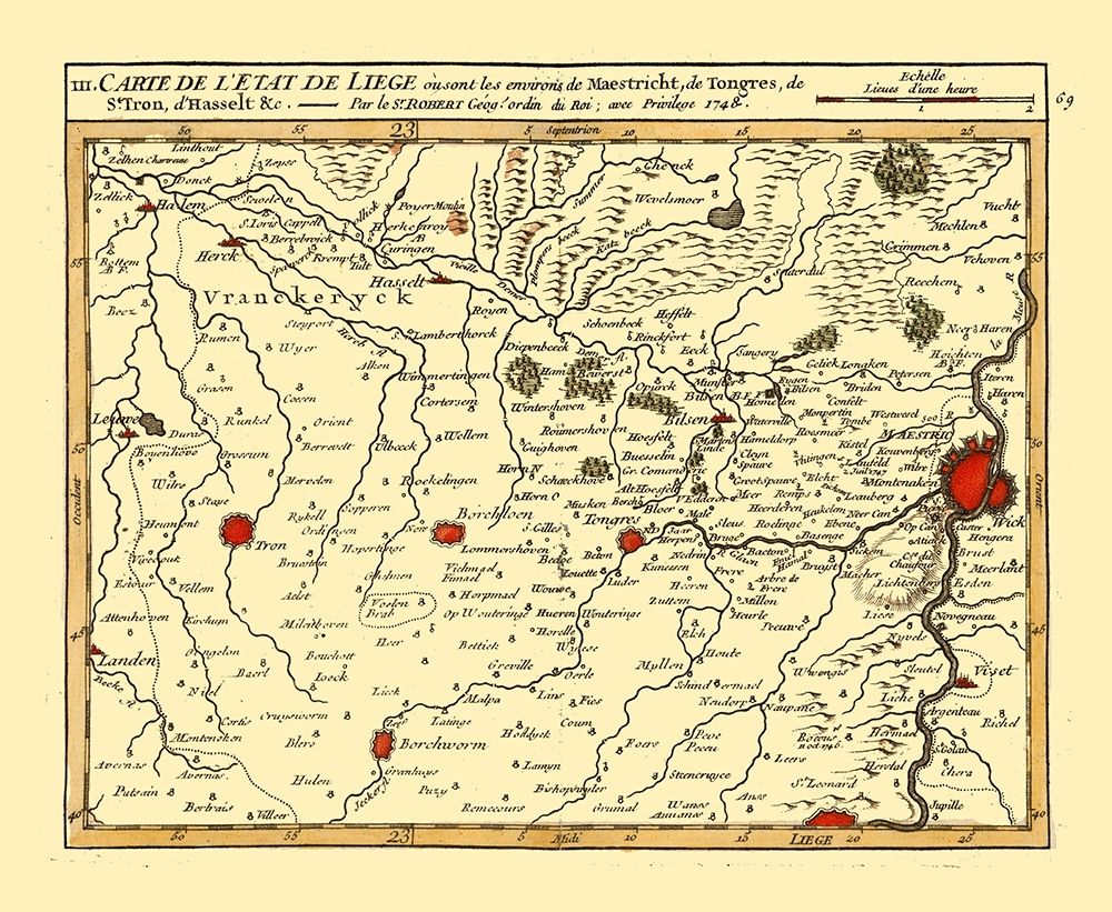 Belgium Netherlands - Robert 1748 art print by Robert for $57.95 CAD