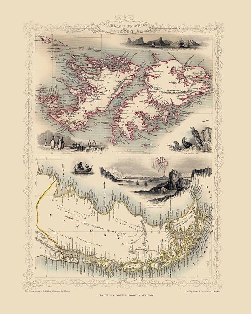 Falkland Islands Patagonia South America art print by Tallis for $57.95 CAD