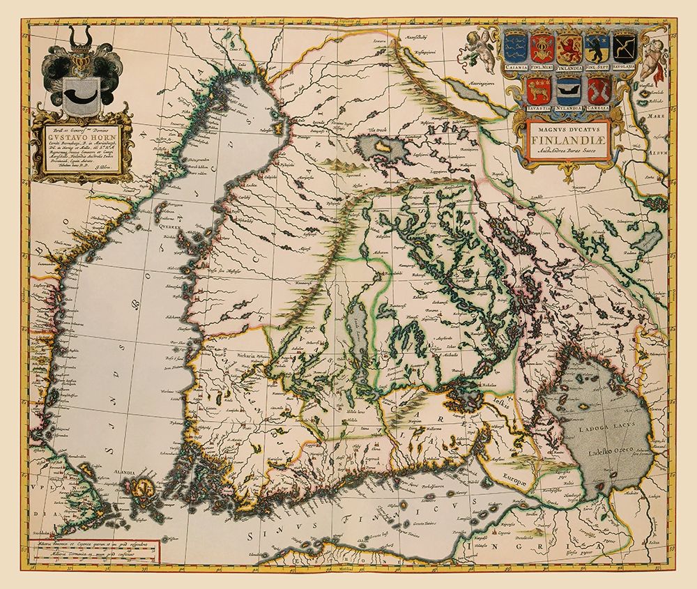 Scandinavia Finland - Blaeu 1662 art print by Blaeu for $57.95 CAD