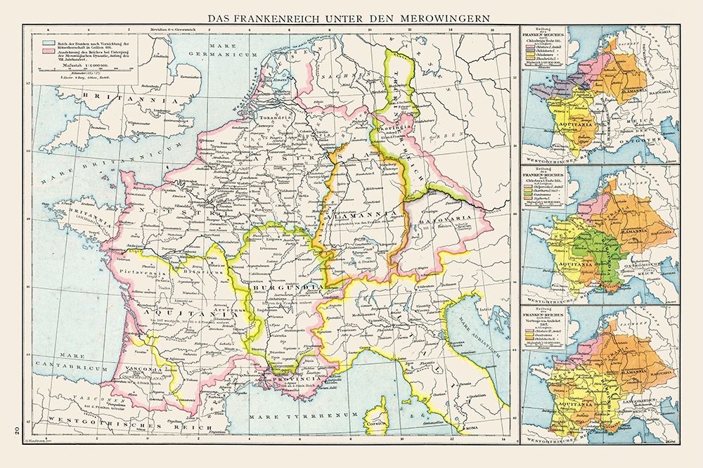 Europe Frankish Kingdom Merovingians - Droysen art print by Droysen for $57.95 CAD