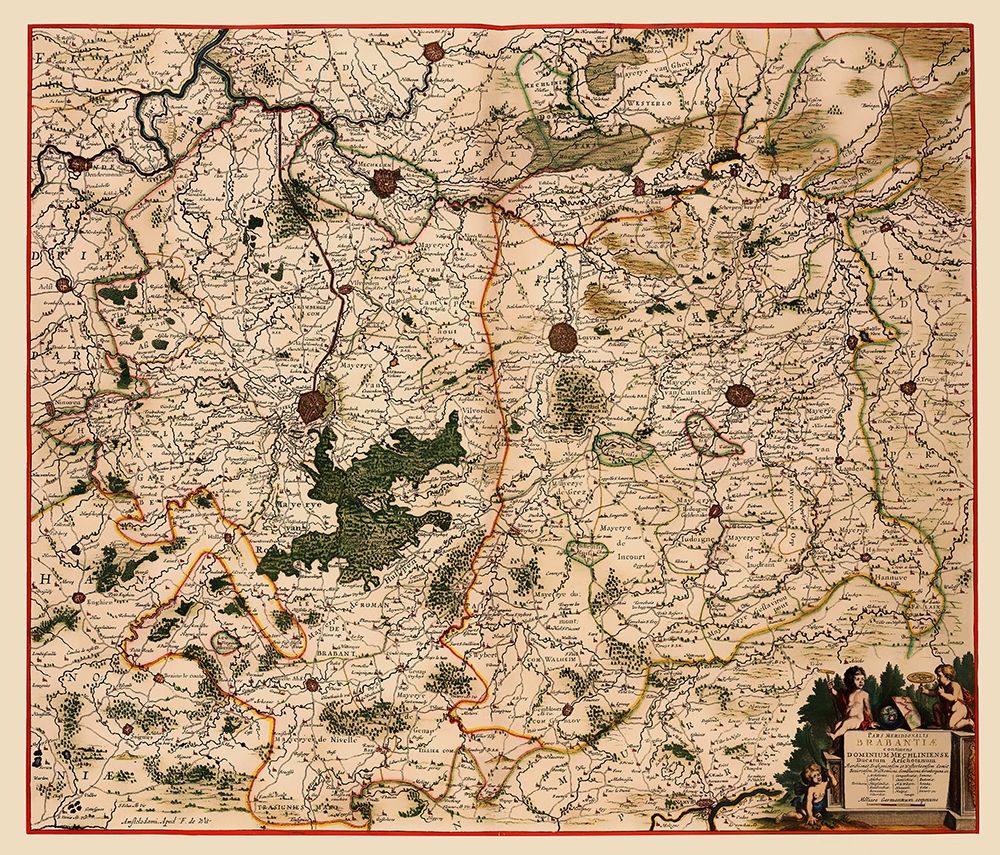 Benelux Flemish Brabant Province Belgium art print by De Wit for $57.95 CAD