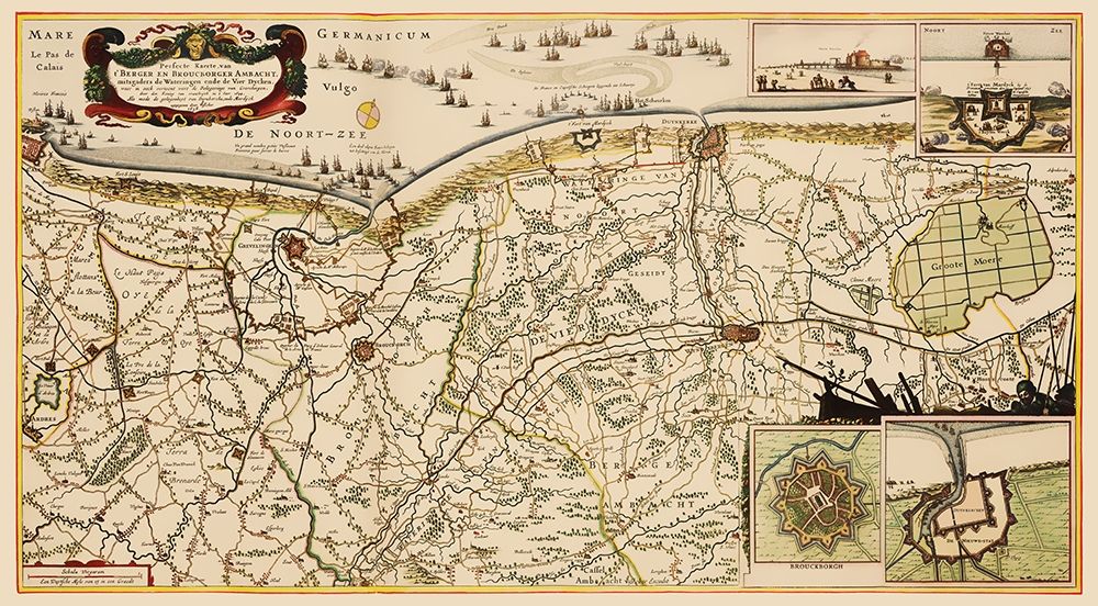 Benelux Flanders Coastal Region Belgium art print by Visscher for $57.95 CAD