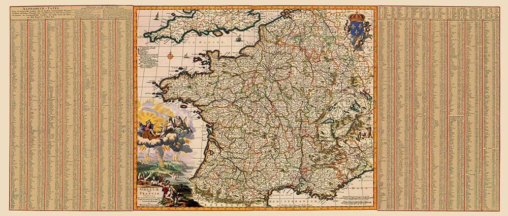 France - Visscher 1680 art print by Visscher for $57.95 CAD