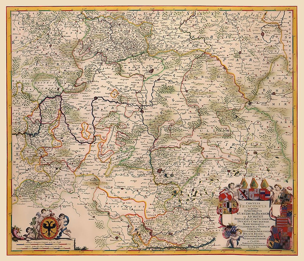 Franconia Germany - De Wit 1688 art print by De Wit for $57.95 CAD