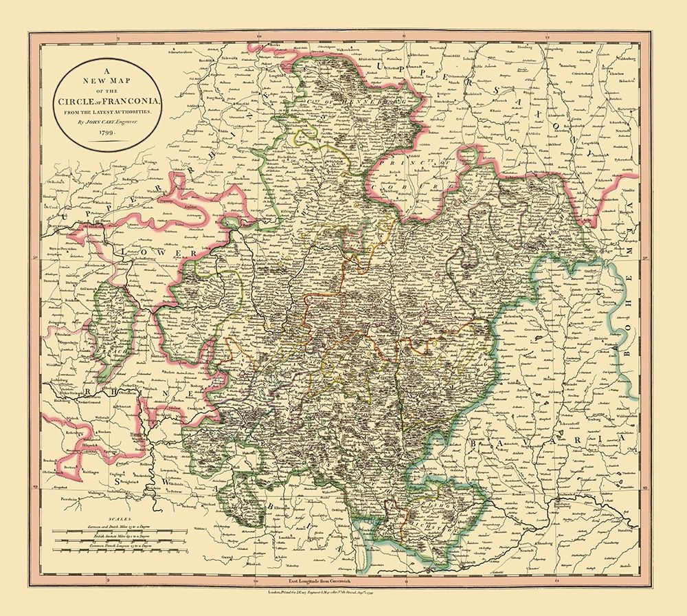 Franconia Germany - Cary 1799 art print by Cary for $57.95 CAD
