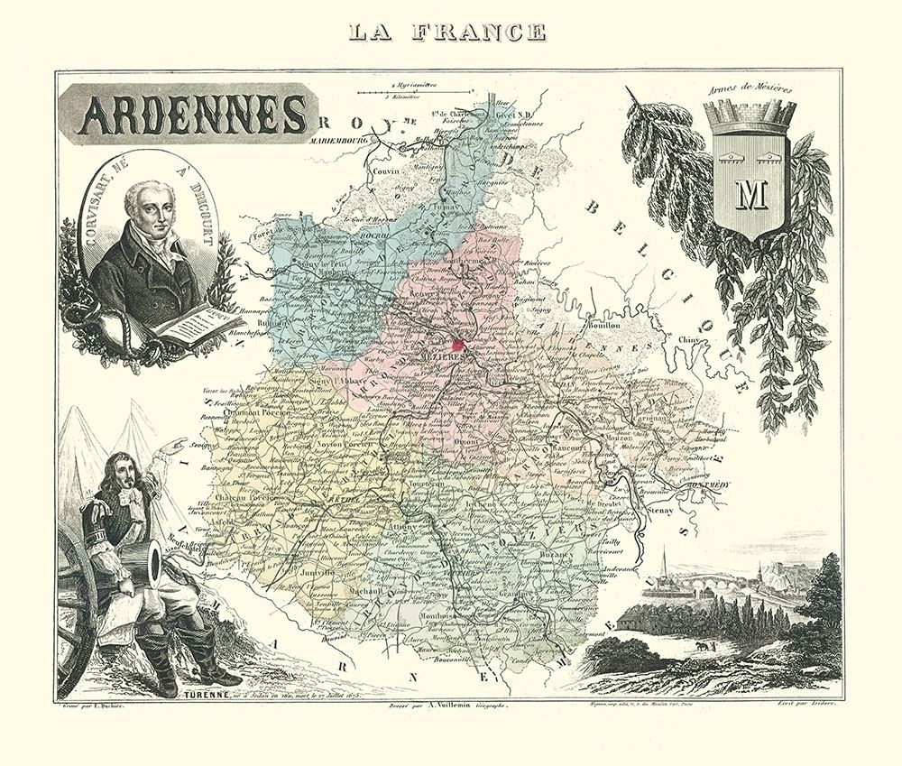 Ardennes Region France - Migeon 1869 art print by Migeon for $57.95 CAD