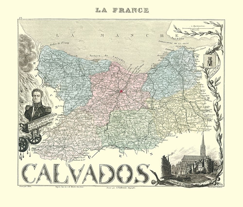 Calvados Region France - Migeon 1869 art print by Migeon for $57.95 CAD