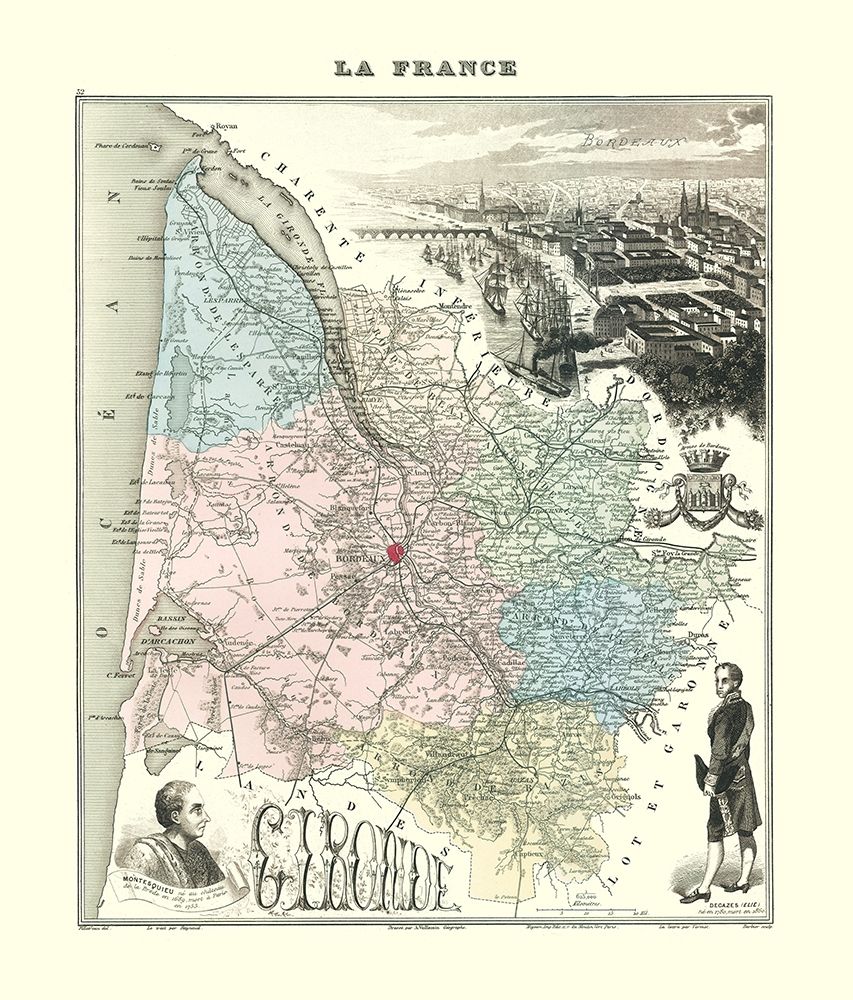 Gironide Region France - Migeon 1869 art print by Migeon for $57.95 CAD