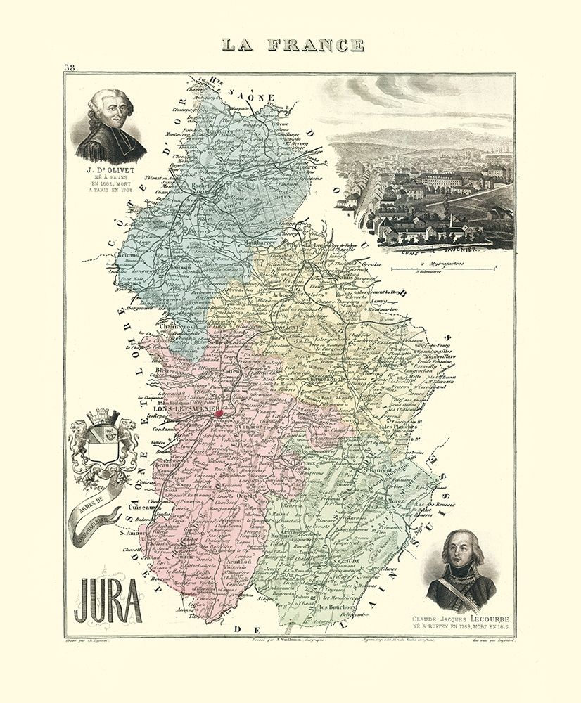 Jura Region France - Migeon 1869 art print by Migeon for $57.95 CAD