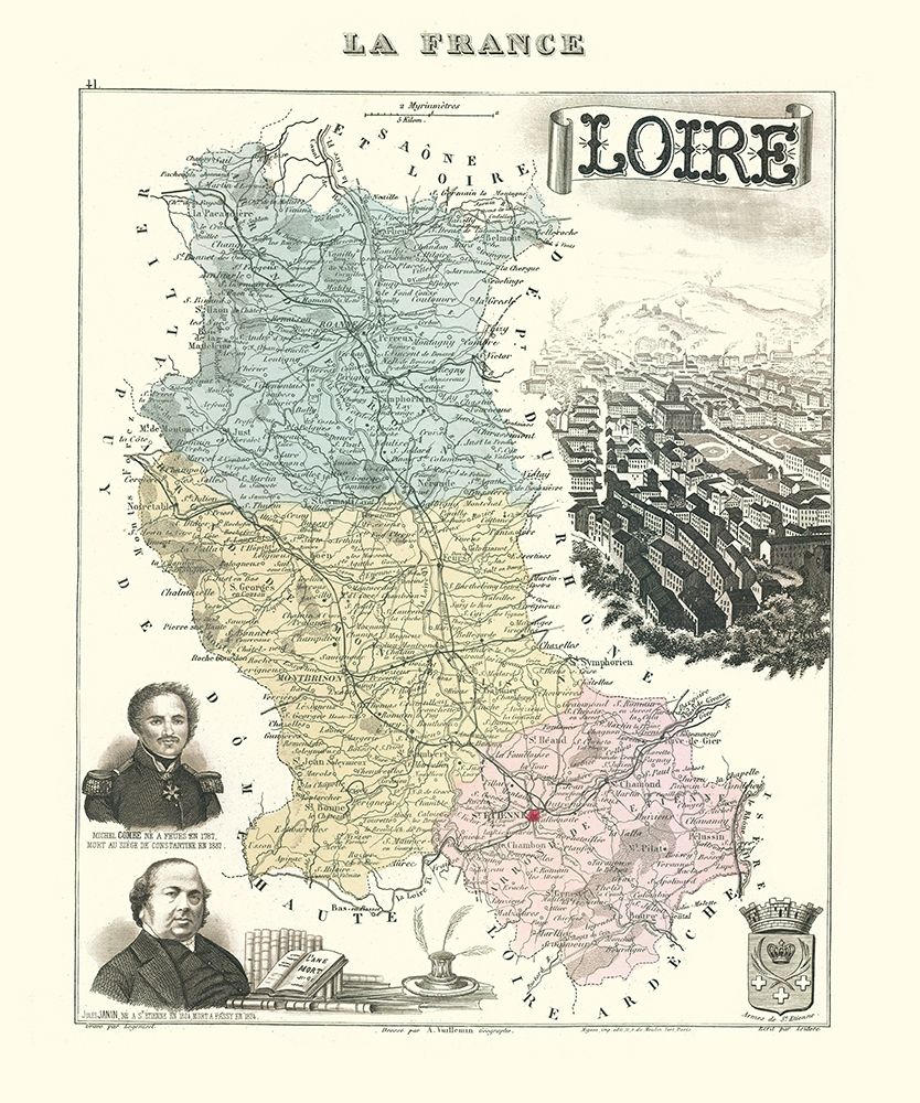 Loire Region France - Migeon 1869 art print by Migeon for $57.95 CAD