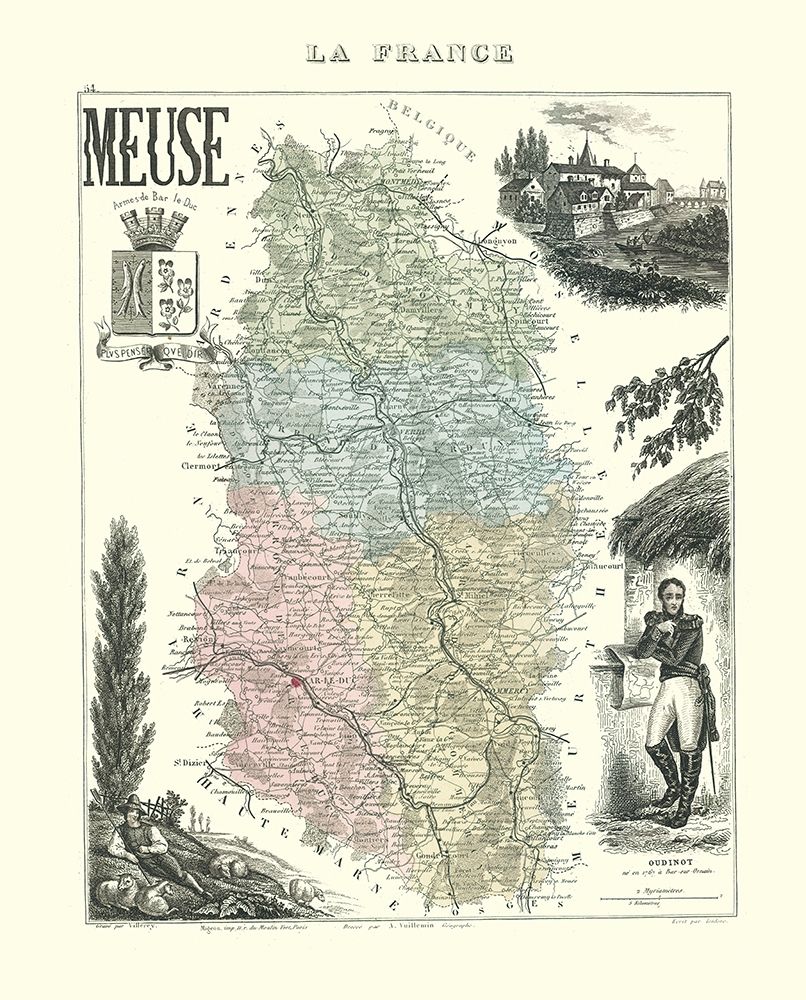 Meuse Region France - Migeon 1869 art print by Migeon for $57.95 CAD