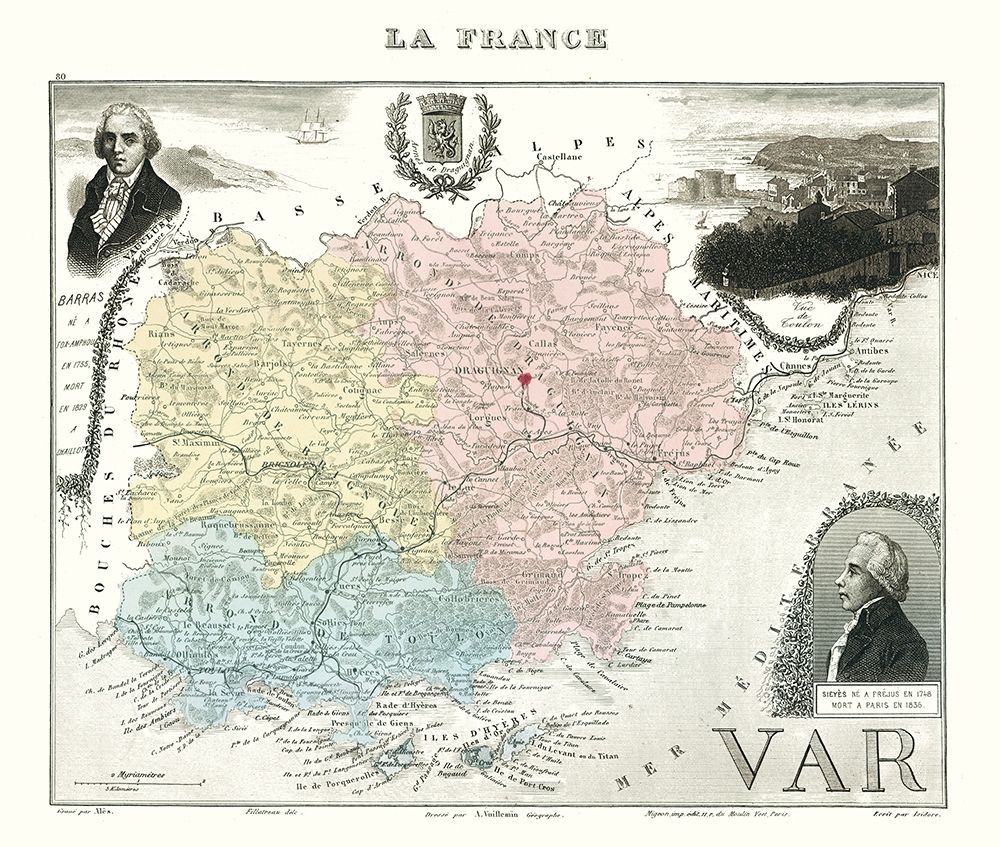 Var Department France - Migeon 1869 art print by Migeon for $57.95 CAD