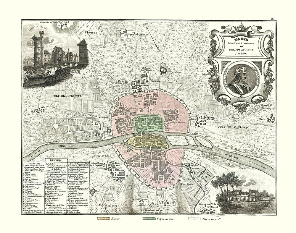 Paris France 1180 - Migeon 1869 art print by Migeon for $57.95 CAD