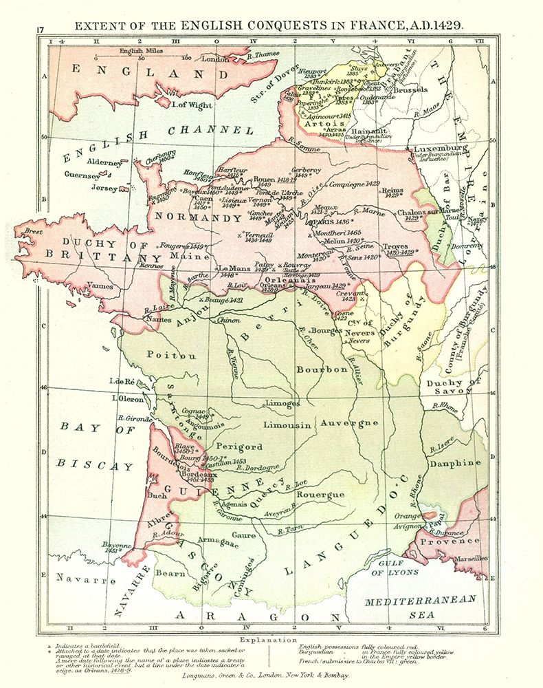 English Possessions France 1429 France art print by Gardiner for $57.95 CAD