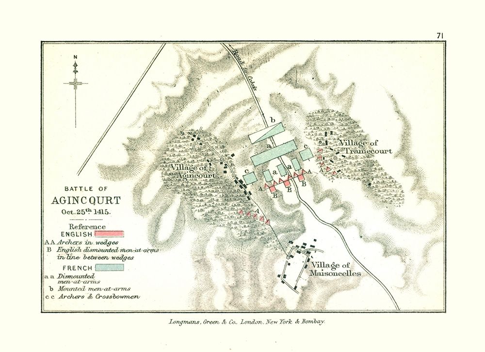 Battle of Agincourt in 1415 France - Gardiner 1902 art print by Gardiner for $57.95 CAD