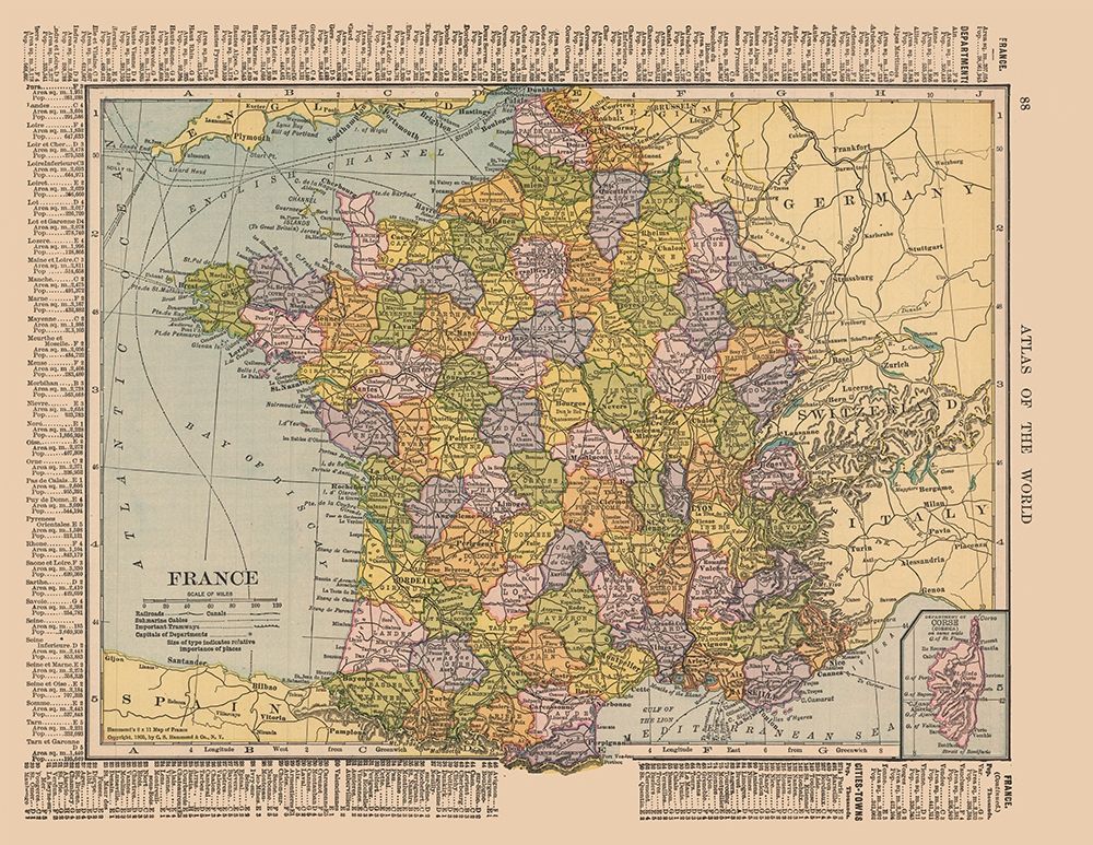 France - Hammond 1910 art print by Hammond for $57.95 CAD