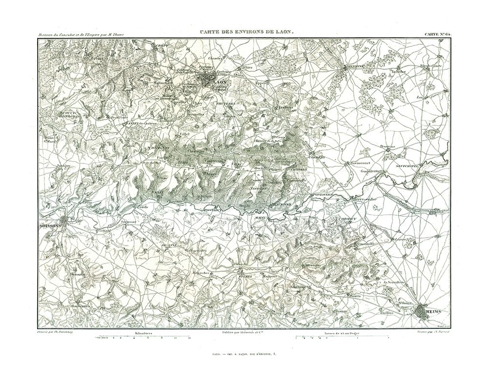 Laon France - Thiers 1866 art print by Thiers for $57.95 CAD
