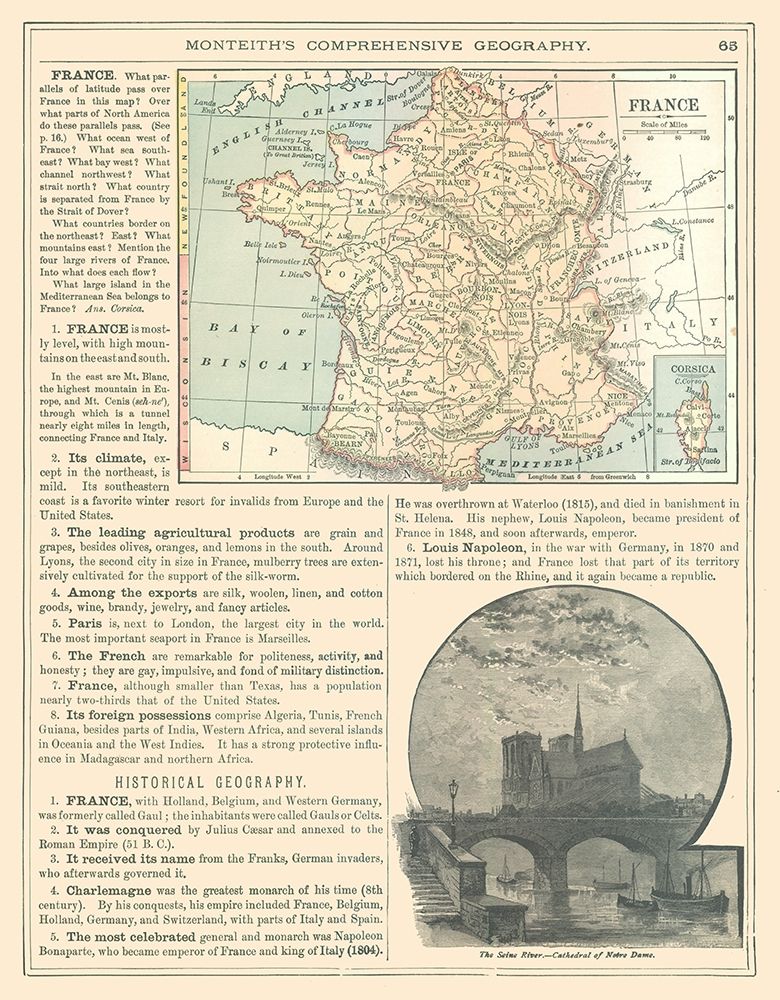 France - Monteith 1882 art print by Monteith for $57.95 CAD