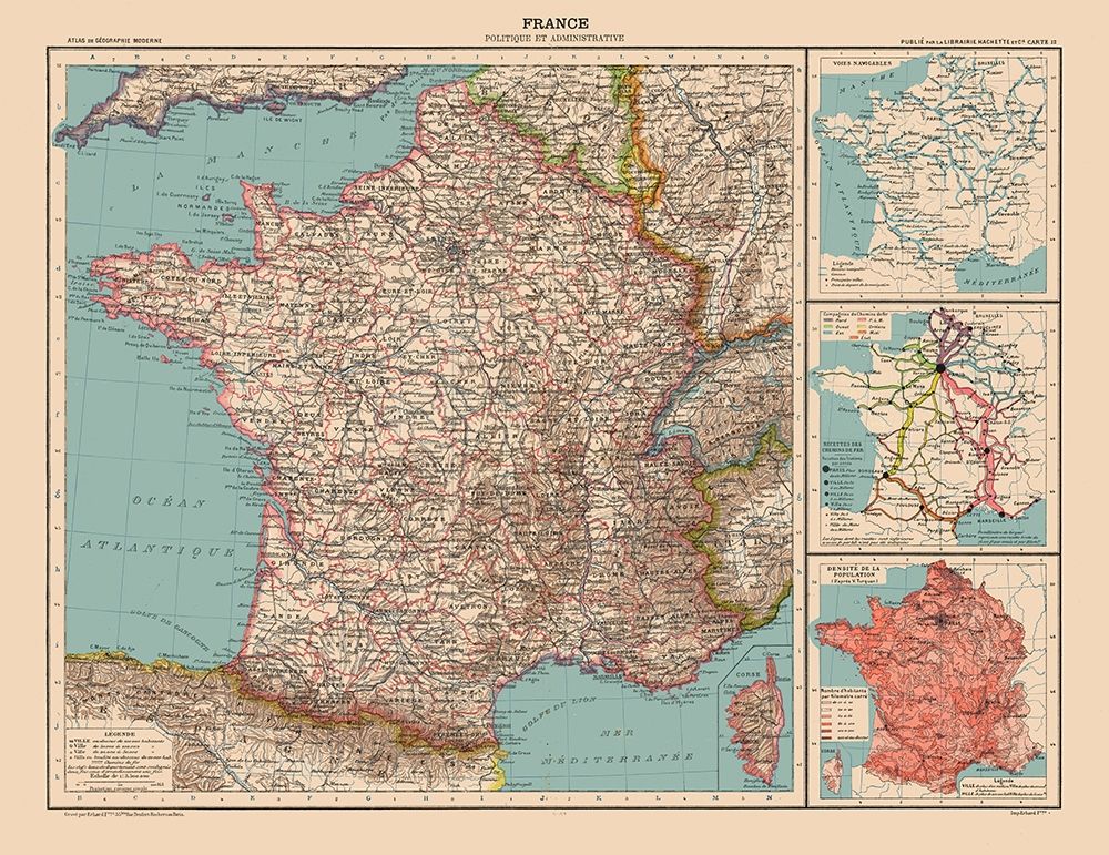 Political France - Schrader 1908 art print by Schrader for $57.95 CAD