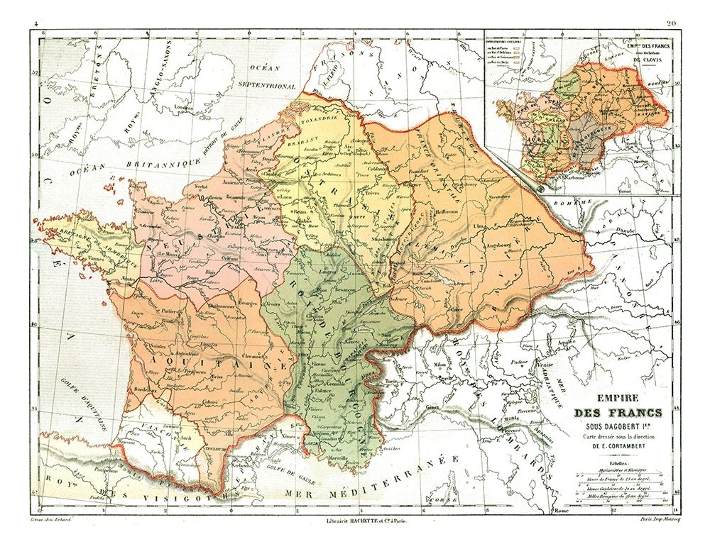 Empire of France - Cortambert 1880 art print by Cortambert for $57.95 CAD