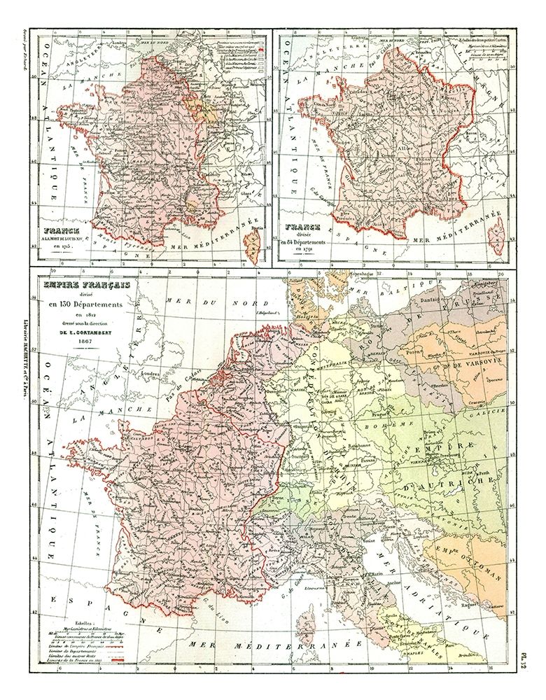 France 1715-1867 - Cortambert 1880 art print by Cortambert for $57.95 CAD