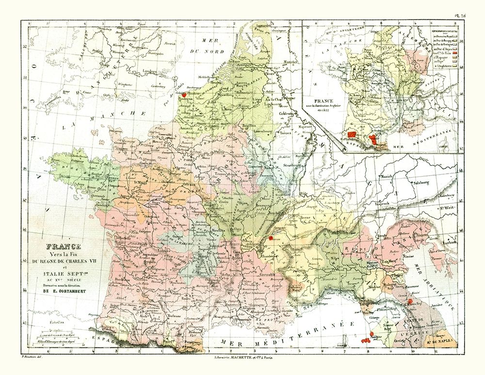 Charles VII France - Cortambert 1880 art print by Cortambert for $57.95 CAD