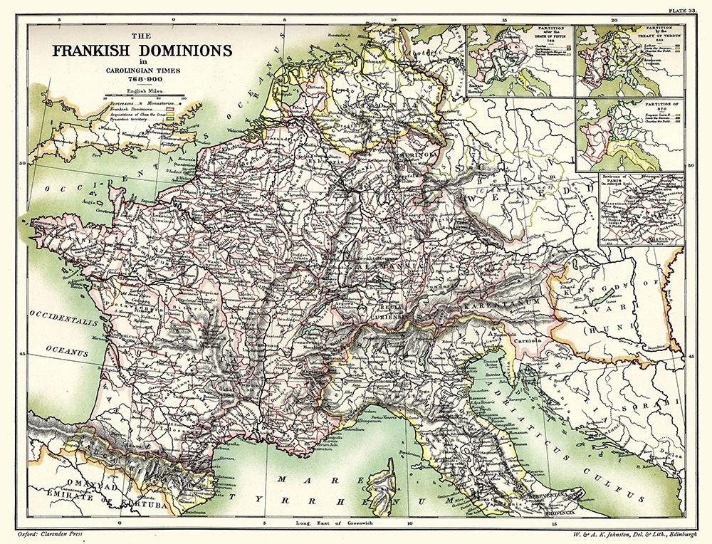 Frankish Dominions Carolingian 768-900 France art print by Poole for $57.95 CAD