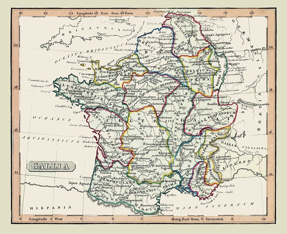 Ancient France - Fenner 1830 art print by Fenner for $57.95 CAD