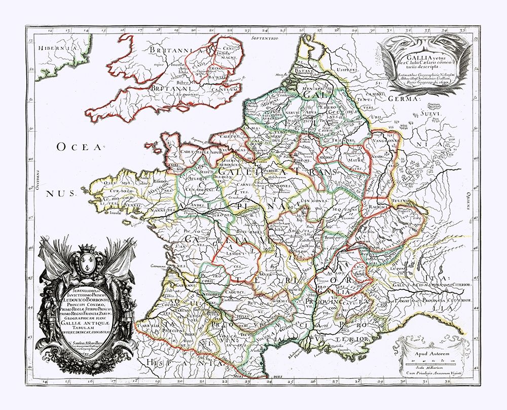 France - Sanson 1641 art print by Sanson for $57.95 CAD