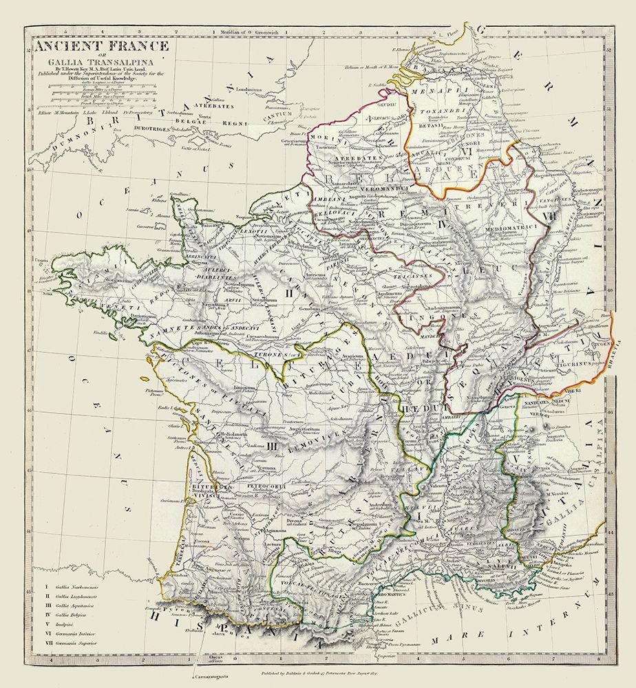 Ancient France - Hewitt 1830 art print by Hewitt for $57.95 CAD