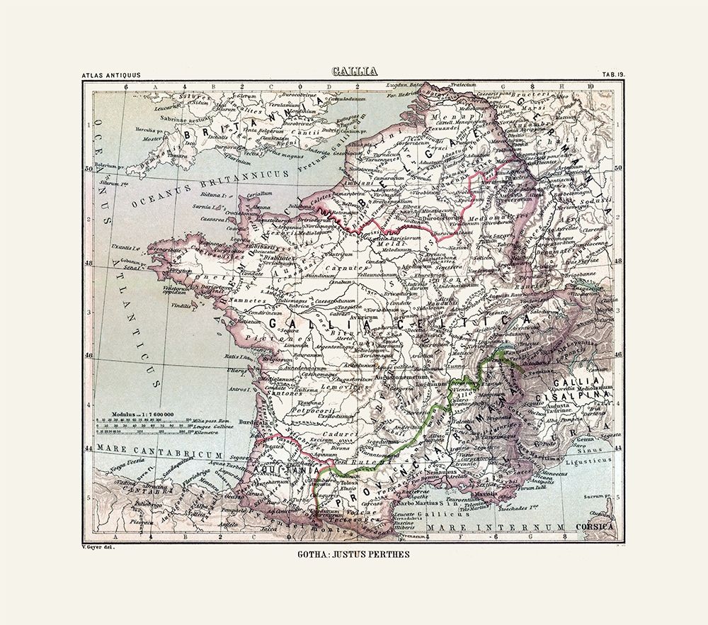France - Perthes 1896 art print by Perthes for $57.95 CAD