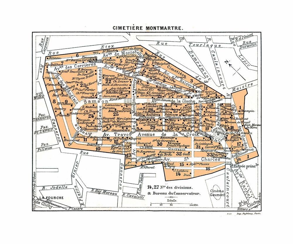 Montmartre Cemetery Paris France - Blue Guides art print by Blue Guides for $57.95 CAD