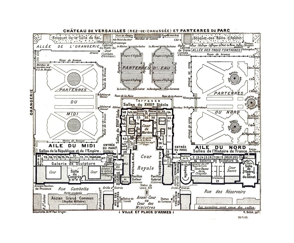 Palace of Versailles Paris France art print by Blue Guides for $57.95 CAD