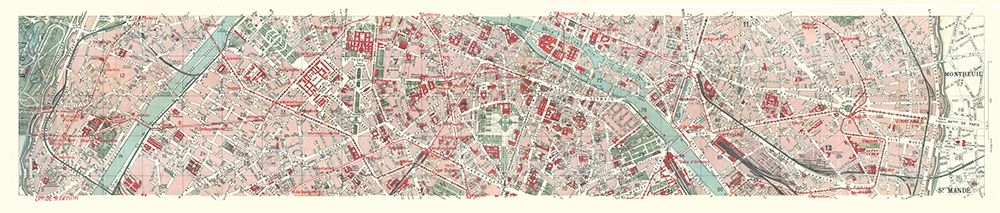 Paris Long Cut France - Blue Guides 1921 art print by Blue Guides for $57.95 CAD